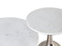 GINER Y COLOMER Lot de 2 tables basses avec plateau en marbre circulaire